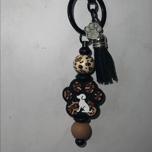 Dog Paw Keychain with Tassel